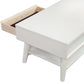 48" White Solid And Manufactured Wood Coffee Table With Drawer
