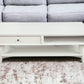 48" White Solid And Manufactured Wood Coffee Table With Drawer
