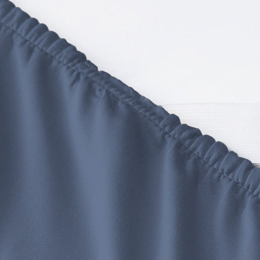 Set of Six Blue Tencel Lyocell Satin