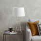 29" Silver Bamboo Design Table Lamp With Off White Drum Shade