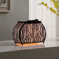 12" Black And White Funky Zebra Pattern Novelty Table Lamp