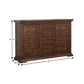 50" Chocolate Solid Wood Six Drawer Triple Dresser
