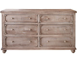 37" Natural Solid Wood Four Drawer Dresser