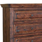 50" Chocolate Solid Wood Six Drawer Triple Dresser