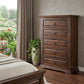 50" Chocolate Solid Wood Six Drawer Triple Dresser