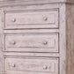 37" White Solid Wood Five Drawer Dresser
