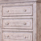 37" White Solid Wood Five Drawer Chest