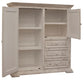 64" White Solid Wood Seven Drawer Gentlemans Chest