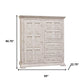 55" White Solid Wood Three Drawer Gentlemans Chest