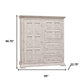 64" White Solid Wood Seven Drawer Gentlemans Chest