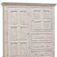 64" White Solid Wood Seven Drawer Gentlemans Chest