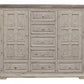 64" White Solid Wood Seven Drawer Gentlemans Chest