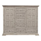 64" White Solid Wood Seven Drawer Gentlemans Chest