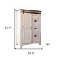 54" Brown And White Solid Wood Four Drawer Combo Dresser