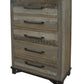 62" Brown Solid Wood Six Drawer Double Dresser