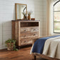 43" Brown Solid Wood Four Drawer Chest