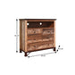 43" Brown Solid Wood Four Drawer Chest