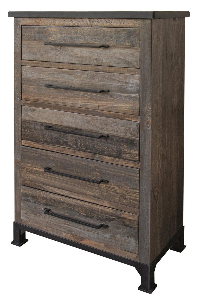 61" Brown Solid Wood Six Drawer Double Dresser