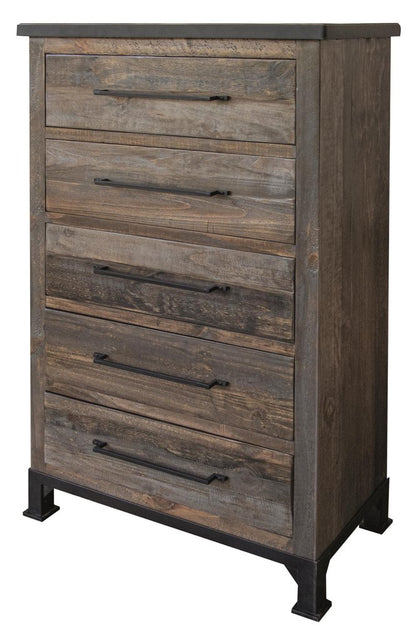 61" Brown Solid Wood Six Drawer Double Dresser