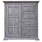 69" Gray Solid Wood Six Drawer Triple Dresser