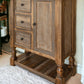 39" Brown Solid Wood Three Drawer Chest