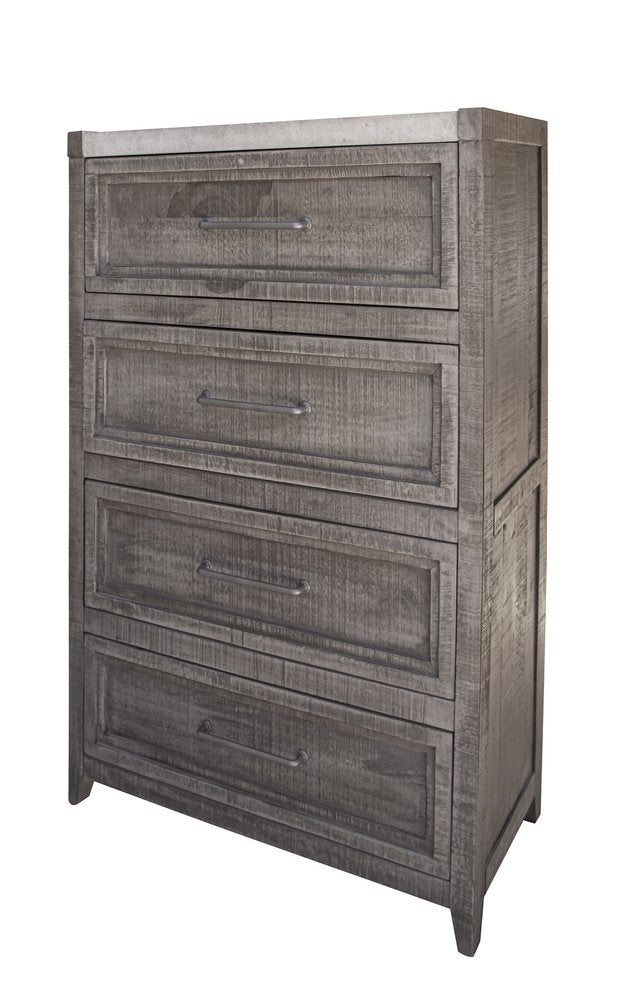 62" Gray Solid Wood Seven Drawer Triple Dresser