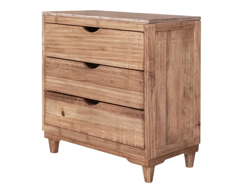 56" Natural Solid Wood Four Drawer Double Dresser