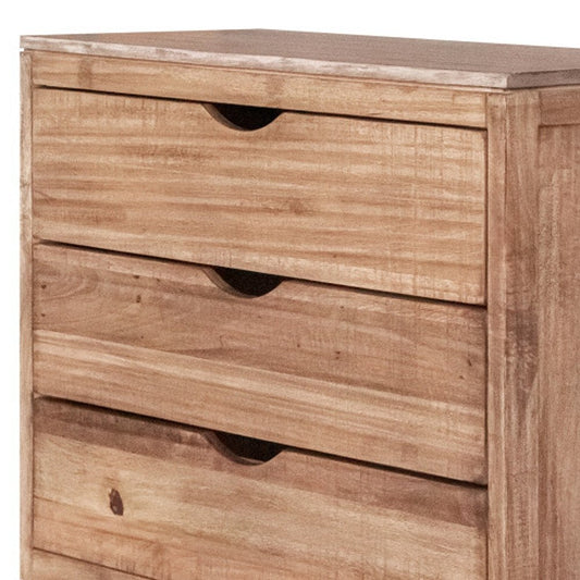 36" Natural Solid Wood Three Drawer Dresser