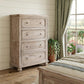 70" Natural Solid Wood Six Drawer Double Dresser