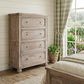 70" Natural Solid Wood Six Drawer Double Dresser