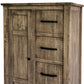 37" Brown Solid Wood Four Drawer Dresser