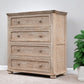 40" Natural Solid Wood Four Drawer Chest