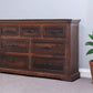 37" Brown Solid Wood Three Drawer Chest