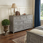 62" Brown Solid Wood Seven Drawer Double Dresser