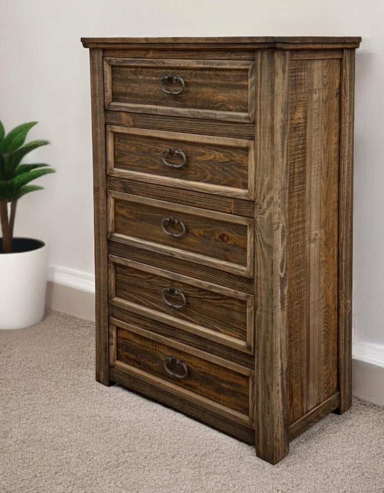 67" Natural Solid Wood Six Drawer Double Dresser