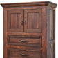 61" Brown Solid Wood Seven Drawer Double Dresser