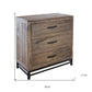 56" Brown Solid Wood Six Drawer Double Dresser