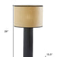 29" Black Ceramic Cylinder Table Lamp With Beige Drum Shade