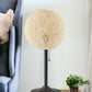 24" Antiqued Bronze Metal Candlestick Table Lamp With Off White Globe Shade