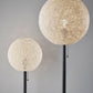 24" Antiqued Bronze Metal Candlestick Table Lamp With Off White Globe Shade