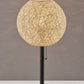 24" Antiqued Bronze Metal Candlestick Table Lamp With Off White Globe Shade