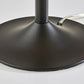 24" Antiqued Bronze Metal Candlestick Table Lamp With Off White Globe Shade