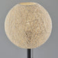 24" Antiqued Bronze Metal Candlestick Table Lamp With Off White Globe Shade