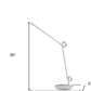 35" White Metal Novelty Desk Table Lamp