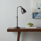 27" Bronze Metal Adjustable Lantern Table Lamp With Bronze Dome Shade