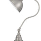 25" Nickel Metal Lantern Desk Table Lamp With Nickel Dome Shade