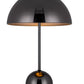 20" Gunmetal Dark Gray Desk Table Lamp With Half Dome Shade