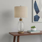 26" Brown Mason Jar Table Lamp With Brown Drum Shade