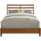 Brown Slat Back Solid Wood King Bed Frame