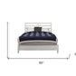 White Slat Back Solid Wood Queen Bed Frame